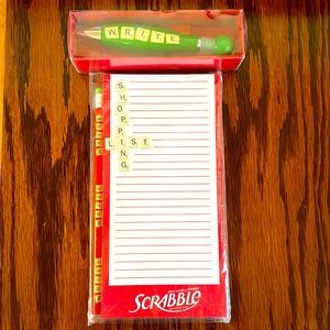 Magnetic shopping list notepad and pen